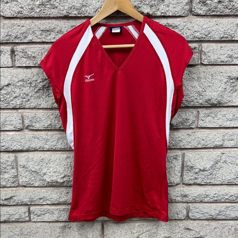 Mizuno Red and White Athletic Top